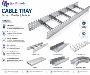 Canaux de câblage perforés en fer galvanisé |   Fabricant de chemins de câbles en acier doux |   Système de gestion des câbles électriques industriels - Product Image 2