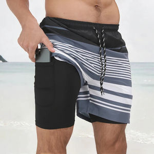 Fabricante de pantalones cortos ligeros de tela tejida, fábrica OEM ODM, logotipo personalizado, venta al por mayor, pantalones cortos casuales de verano de secado rápido - Product Image 2