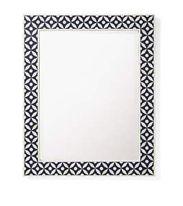 Elegante marco de espejo de resina con incrustaciones de hueso que realza los espacios habitables con artesanía tradicional y elegancia contemporánea. - Product Image 6