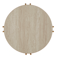 Table d'angle personnalisée, mobilier de luxe, table d'appoint ronde avec plateau en marbre, plaqué or, pour salon, hôtel, bureau, maison, design de designer