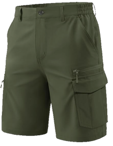 Men's 9 Inch Solid <b>Cargo</b> Shorts Quick Dry Lightweight Breathable Outdoor <b>Work</b> Fishing Formal with 7 Pockets Custom OEM Wholesale - Product Image 4