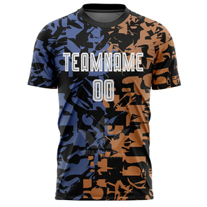 Camiseta de Fútbol de Camuflaje para Hombre, Sublimada, Cuello en V, Manga Corta, Absorbe la Humedad, 320g, Poliéster, Corte Atlético, Personalizable para Equipos - Product Image 5