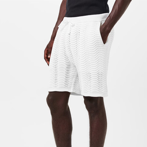 Pantalones Cortos Deportivos Transpirables de Verano para Hombre, 100% Algodón, Lavado Ácido Francés, Estampado Vintage con Cordón Ajustable y Decoración Vintage - Product Image 5