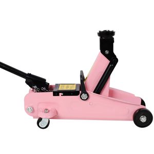 Martinetto idraulico a carrello in acciaio a basso profilo da 1,5 tonnellate con portata di sollevamento di 5-11,8 pollici, colore rosa, con custodia in plastica, per auto - Product Image 5
