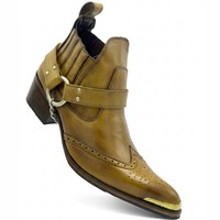 STALWART IMPEX Modische, legere, schwarze Business-Schuhe im britischen Stil für Hochzeiten und Partys, leichte, hohe Herbstschuhe aus echtem Leder