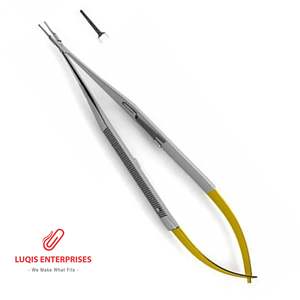 Portaagujas Castroviejo Ryder de Carburo de Tungsteno con Mordazas de 1.0mm, Instrumento Quirúrgico Oftálmico de Acero Inoxidable Reutilizable - Product Image 4