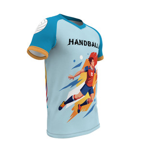 Maillot de handball en gros – Vêtements de sport de qualité supérieure 100 % polyester léger avec logo personnalisé – Tissu doux au toucher - Product Image 3