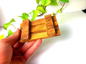 Wooden <b>Soap</b> Dish Rectangle Minimalist Stand Anti Slip Bathroom <b>Set</b> | Self Draining Bar <b>Soap</b> Bathroom | ROWER Wooden <b>Soap</b> Dish - Product Image 2