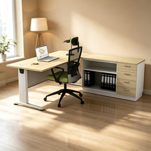 Bureau de direction commercial moderne et spacieux de 1,80 m en panneau de particules mélaminé - Système de bureau AY - Product Image 2
