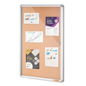 36 "x 24" telaio in alluminio chiuso in sughero pannello chiudibile a chiave in acrilico porta 2 chiavi resistente agli agenti atmosferici per la visualizzazione a parete della scuola di casa ufficio - Product Image 1