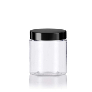 Fábrica de Envases Personalizados al por Mayor, Envase de Plástico PET con Tapa de Rosca para Crema Cosmética, Frasco Cilíndrico de Boca Ancha de 250 ml, Grado Alimenticio - Product Image 1