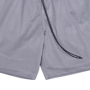 Shorts de sport gris pour homme en laine et 100 % coton, taille mi-haute élastique, coupe-vent, séchage rapide, respirant, écologique, style urbain - Product Image 2