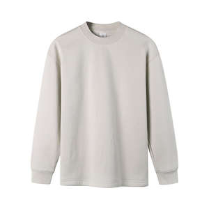 Sudadera Unisex de Cuello Redondo Gris Claro para Otoño, Mezcla de Poliéster/Algodón, Corte Regular Informal, Lisa, Anti-Pilling, de Secado Rápido - Product Image 3