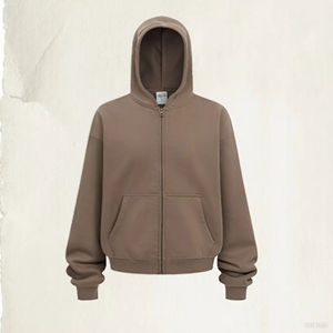 2026 Sweat à capuche unisexe entièrement personnalisable de haute qualité pour hommes, avec fermeture éclair intégrale, style décontracté uni, vente en gros, fabrication - Product Image 3