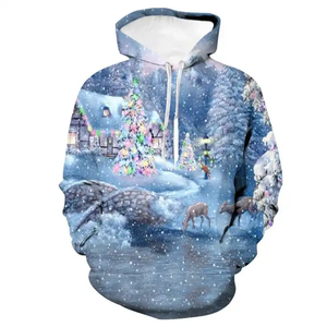 Poncho-couverture unisexe en peluche imprimé Noël avec poche, idéal pour l'hiver, par sublimation - Product Image 5