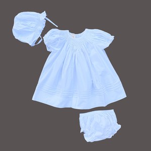 Vestido de Lino Cómodo para Bebé Niña, con Bordado Smocked, Algodón Orgánico Transpirable, Lavable, Suave, con Estampado Floral, en Stock - Product Image 2
