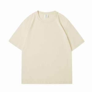 T-shirt pour homme DZ 8522 en coton pur, col rond, manches courtes, couleur unie, coupe classique, vêtements décontractés - Product Image 5