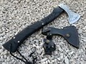 Hacha vikinga de acero al carbono forjada a mano y personalizada con funda de cuero. Hacha TOMAHAWK |   HACHA |   AXE |   Hermoso Regalo - Product Image 6