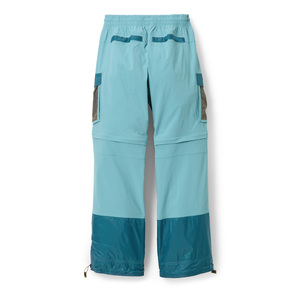 Unisex Softshell <b>Trousers</b> Waterproof Elastic Waist Regular Fit Outdoor Hiking Pants <b>Light</b> Blue With Pockets And Zip Closure - Product Image 2