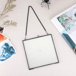 Brass Rectangular <b>Mirror</b> Frame <b>Tabletop</b> Display Handmade Metal Stand Horizontal Orientation Decorative Frame - Product Image 5
