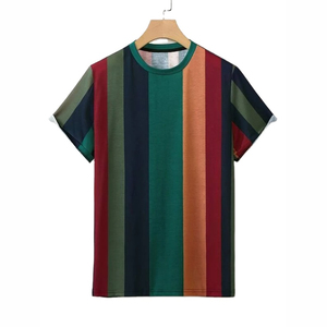 เสื้อยืดผู้ชายทรงเข้ารูป ดีไซน์สำหรับนักกีฬา ผ้าฝ้ายผสมยืดหยุ่น แขนสั้น เหมาะสำหรับการเพาะกายและการฝึกออกกำลังกาย - Product Image 1