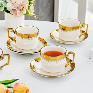 Premium Contemporary Tea Set With Elegant Neutral Colors Stylish Tea Cups Decorative <b>Teapot</b> Serving Tray Sugar Pot - Product Image 3