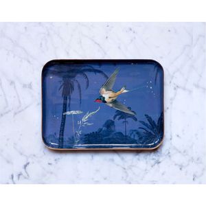 Plateau de service rectangulaire en métal émaillé, imprimé floral décoratif, pour table basse, vente en gros, articles de cuisine, décoration intérieure, plateau de buffet - Product Image 3