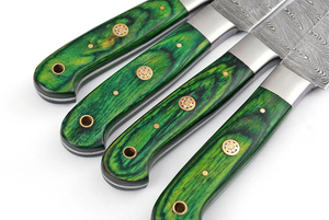 Ensemble de couteaux de chef artisanaux en acier Damas de qualité supérieure, construction durable, collection de couteaux forgés pour la cuisine - Product Image 6