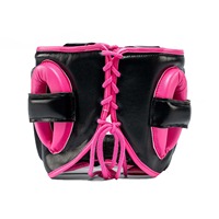 Guantes de Boxeo MMA Negros y Rosas, Nuevos, para Entrenamiento y Sparring, con Protector Facial Completo con Cordones, Protector Inguinal, Cuero Genuino, Impermeables