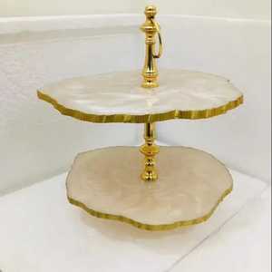 ถาดวางขนมและเค้กทรงกลมแบบสั่งทำได้ รูปทรงทันสมัย หรูหรา ทำจากเรซิ่น ทนความร้อน ใช้ซ้ำได้ เป็นมิตรกับสิ่งแวดล้อม ทำด้วยมือ - Product Image 4