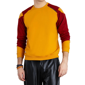 Sweat-shirt d'hiver classique à col rond en molleton, couleur unie, mélange de coton doux, anti-plis, pull décontracté pour l'entraînement - Product Image 3