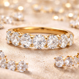 Anillos de Compromiso y Matrimonio Unisex de Plata de Ley Chapados en Oro de Lujo con Diamantes Naturales de Alta Calidad y Corte Brillante, Más Vendidos - Product Image 6