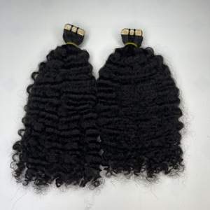 100% bande bouclée birmane alignée sur les cuticules brutes dans les extensions de cheveux cheveux de bande birmane vierge non transformés non chimiques - Product Image 2