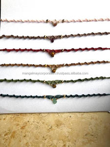 Collier vintage en argent sterling avec macramé et serti en ambre en forme de cœur, chaînes de 8 mm pour cadeau d'anniversaire - Product Image 2