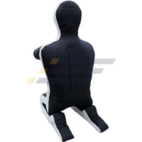 Mannequin de boxe autoportant en cuir pour hommes, sac de frappe en forme de corps à une jambe, logo personnalisé, matériau PVC PU, utilisation MMA, rembourrage en tissu