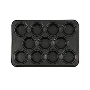 Compact 11 Cavity <b>Mini</b> Muffin Pan Bite Sized Cupcake Baking Tray Non-Stick Double-Sided Coating Heavy-Duty Carbon Oven Safe - Product Image 1