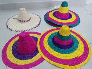 Mexican Sombrero <b>Straw</b> <b>Hat</b> Wide Brim Eco Friendly Natural <b>Straw</b> Material for Festival Party and Sun Protection - Product Image 3