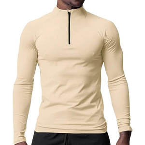 เสื้อเชิ้ตแขนยาวสำหรับผู้ชายแบบพรีเมียม คอซิป ¼ ซิป เหมาะสำหรับเล่นกีฬา วิ่ง ออกกำลังกาย เสื้อพูลโอเวอร์น้ำหนักเบา สวมใส่สบาย เหมาะสำหรับกิจกรรมกลางแจ้ง - Product Image 1