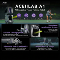 Machine à balles de tennis Aceii One AI, capacité de 120 balles, portable, alimentée par batterie, télécommande via application, lanceur automatique, logo personnalisé OEM
