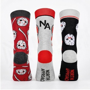 Calcetines Friday The 13th con diseño de personajes, transpirables, de poliéster y elastano, calcetines informales para adultos, temporada de otoño - Product Image 2