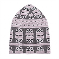 Topi Kufi Muslim Bordir Warna Krem Beige Oman Kumma, Topi Sholat Islami Tradisional Pria, Katun Satin Ramah Lingkungan dan Bernapas