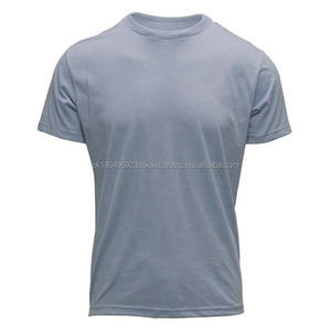 T-shirts pour hommes à épaules tombantes, motif uni, couleur personnalisée, manches courtes, coton et polyester, t-shirts d'été pour hommes en vente - Product Image 1