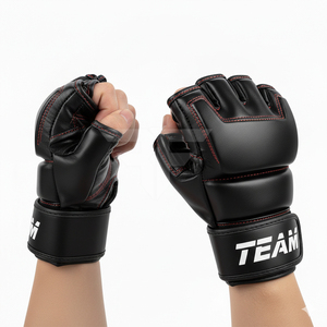 Guantes de boxeo MMA al por mayor de cuero PU con logo personalizado, guantes de entrenamiento MMA para kickboxing y fitness - Product Image 2
