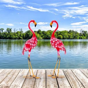 Juego de Adornos de Jardín con Diseño de Flamencos, 2 Piezas, Estatuas Elegantes - Product Image 1