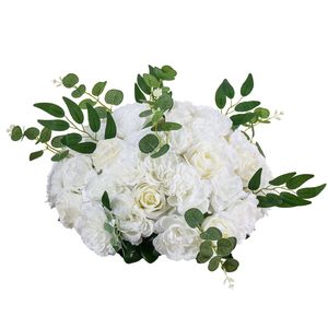 10 Pezzi Rose Bianche Artificiali da 45 cm di Diametro per Centrotavola Matrimoniali, Composizioni Floreali, Bouquet di Fiori Finti Perfetti - Product Image 1