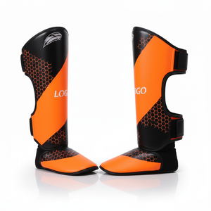 DECENT FIGHT WEARS - Espinilleras de Piel Sintética para Muay Thai, MMA y Boxeo, con Cierre de Gancho y Bucle, Protección Integral, Ligeras y Duraderas - Product Image 1