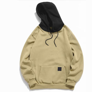 Sudadera con capucha para hombre, negra, de felpa, holgada, informal, estilo urbano, 100% algodón, antiarrugas, en oferta. - Product Image 1