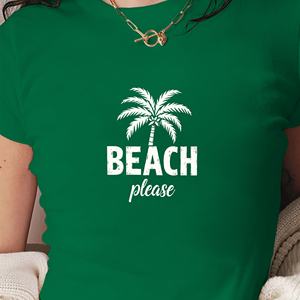 Camiseta corta de moda para mujer con diseño de Palm Beach - Product Image 1