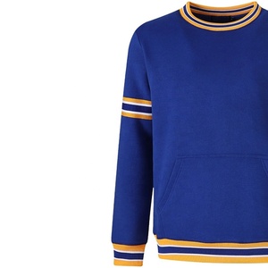 Sigma gamma rho Women's Royal Blue Crew Neck Sweatshirt With Yellow <b>White</b> Stripes Full Sleeve <b>Knitted</b> Cotton Autumn Wear - Product Image 4