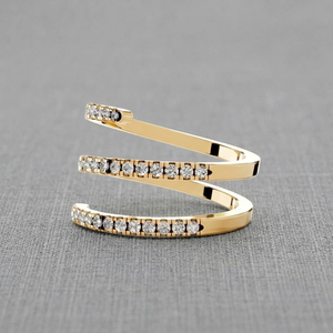 Anillo de Eternidad de Lujo en Oro de 14K con Diamantes Cultivados en Laboratorio, Engaste Geométrico Pavé, Joyería Fina Unisex para Boda - Product Image 1